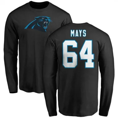 Black Youth Cade Mays Carolina Panthers Logo Long Sleeve T-Shirt -