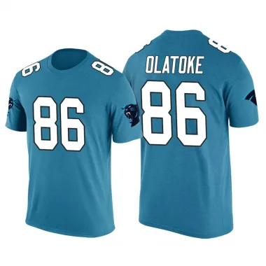 Blue Men's Praise Olatoke Carolina Panthers Color Rush T-Shirt