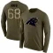 Olive Men's Cade Mays Carolina Panthers Salute to Service Sideline Long Sleeve T-Shirt