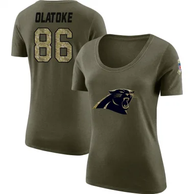 Olive Women's Praise Olatoke Carolina Panthers Salute to Service Scoop Neck T-Shirt