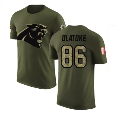 Olive Youth Praise Olatoke Carolina Panthers Salute to Service T-Shirt